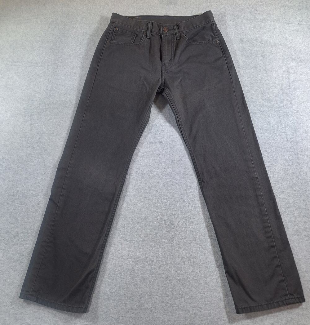 Levi's 505 Regular Fit Straight Leg Jeans Mens 29x30 Dark Grey Charcoal Denim